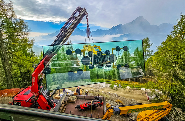 Montage mit Heavydrive Spezialanlagen auf über 2000 Metern Höhe in Südtirol