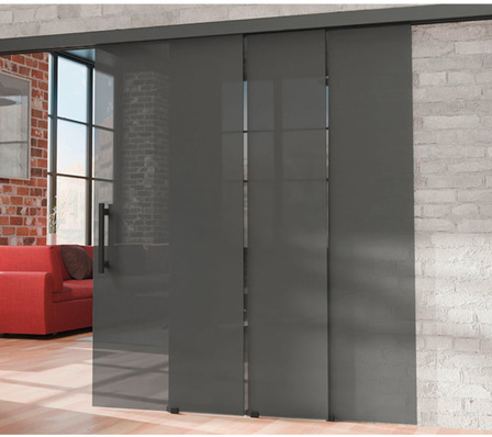 Bei Slido D-Line11 ist teleskopisches Schieben von 2, 3 und 4 Türflügeln möglich (Türbreiten: 600 – 1250 mm)