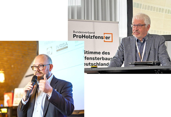 Thomas Drinkuth (RTG, l.) und Eduard Appelhans (Proholzfenster) haben jeweils das neue Heizungsgesetz (GEG) kommentiert - mit unterschiedlichen Ansätzen...