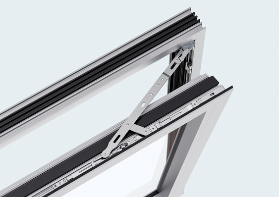 Effiziente Montage des Alu XT durch selbstpositionierende, einschwenkbare Beschlagbauteile mit flexibler Montagereihenfolge.