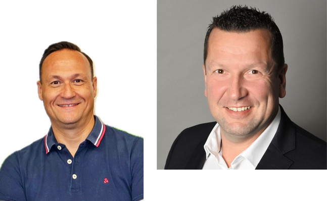 Die Gutmann  Bausysteme GmbH verstärkt ihr Führungsteam: Oliver Krause (r.) übernimmt die Leitung des Vertriebs in Deutschland, Boris Žgajnar verantwortet den internationalen Export.