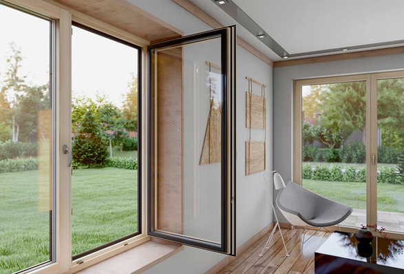 Die Kombination aus Holz und Aluminium bietet ­sowohl optische als auch funktionale Vorteile.