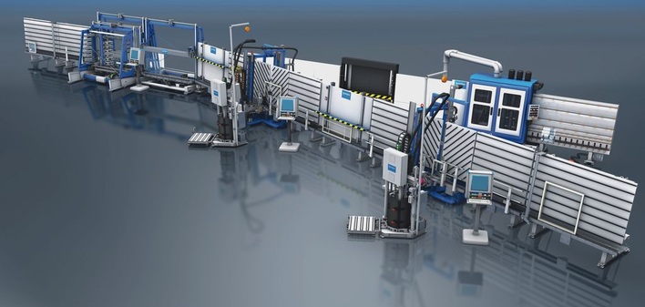 Fensterkleben auf der eigenen ISO-LinieDer Isolierglas-Hersteller hat jetzt die Möglichkeit, das Verkleben der Scheiben mit dem Fensterrahmen mit einer neuen oder bereits vorhandenen Isolierglasline umzusetzen bzw. zu koppeln.