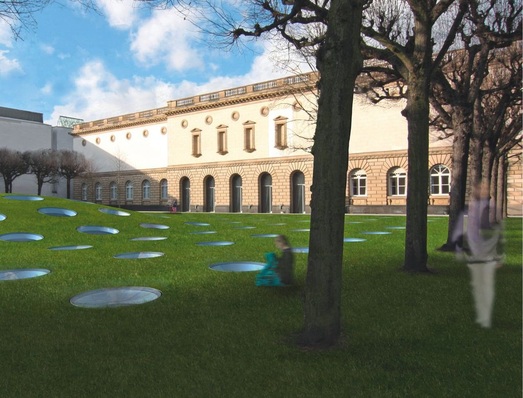 Bei der Erweiterung des Städel Museum in Frankfurt kommt sphärisch verformtes, kalt gebogenes Glas von sedak zum Einsatz