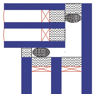 Schematischer Aufbau einer Ganzglasecke