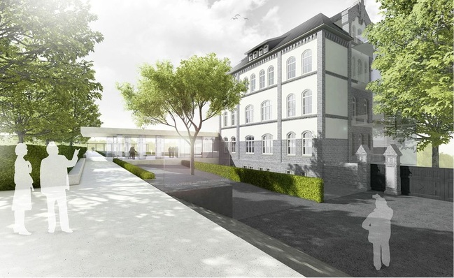 Die Region Hannover modernisiert die Gedenkstätte Ahlem: Nach energetischer Betrachtung und wirtschaftlicher Bewertung ­kommen Fenster mit 3-fach-Verglasung zum Einsatz, um hohe energetische Standards zu erreichen.