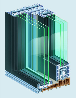 Preisträger in der Kategorie Hausausstattungen & Technik: Die “PremiDoor 88 lux“ bietet eine Hebe-Schiebetür-Variante, bei der im Sinne größtmöglichen Lichteinfalls im Schema A auf den Einsatz eines Festflügels verzichtet wird.