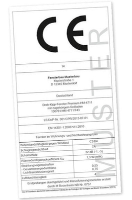 Muster CE-Zeichen kombiniert