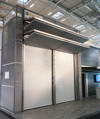 Einen Hebefaltladen mit Vierfachfaltung und einer Größe von 5,5 x 5 m, wie er auch beim Projekt Morning Lane in London zum Einsatz kommt, will der Hersteller aus Lingen auf der R+T ausstellen.