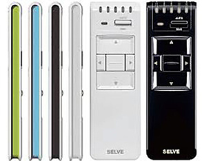 
Farblich abgestimmte Fernbedienungen bilden einen Teil des Steuerungskonzeptes. 



