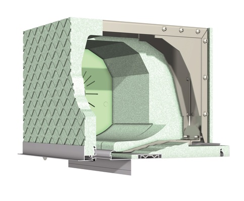 Die Statikkonsole wird fest mit dem Baukörper verschraubt.