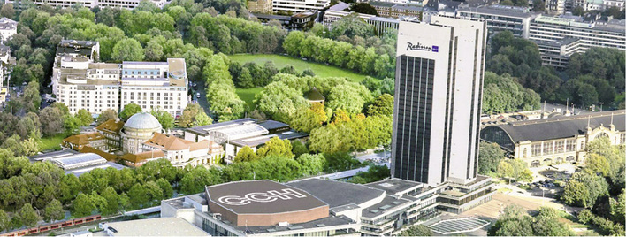 



Ein komplett neu gestaltetes Hotel Radisson Blue erwartet die Tagungsteilnehmer in Hamburg, direkt nebenan dem Dammtor-Bahnhof. Optimal ist die Anreise mit dem ICE.
