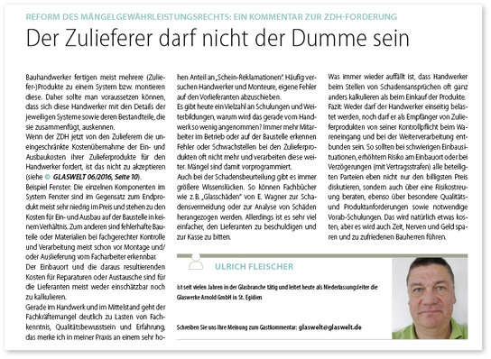 
Hier der Kommentar von Ulrich Fleischer zur ZDH-Forderung in Bezug auf die Reform des Mängelgewährleistungsrechts auf den Martin Wöhrer Bezug nimmt.
