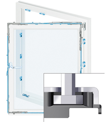 
Der Sicherheitsbeschlag ist im Ausstattungspaket Protect + von Weru enthalten.
