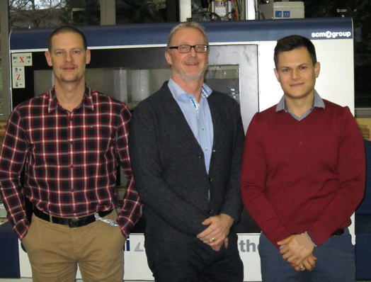 Von links: Koen Vanrintel, Christopher Moore, Roberto Hernandez