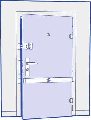 
Die Grafik zeigt Sicherungsmöglichkeiten an einer Eingangstür auf.
