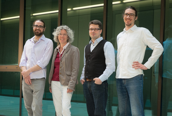 Das Forschungsteam der Hochschule für Technik (HFT) Stuttgart: Maximilian Haag, Prof. Dr. habil. Ursula Eicker, Dr. Tobias Erhart, Dipl.-Phys. Daniel Gürlich.