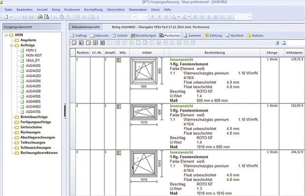 



Aufnahme der Positionen mit dem Klaes Programm zur LE-Generierung
