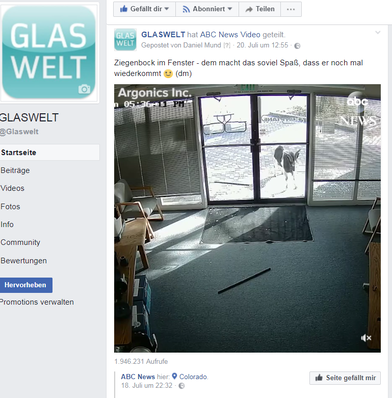 Kommentar zum Video-Post von Olaf Vögele: "Moment mal, das darf er doch gar nicht. Der Ziegenbock setzt da gerade nach Norm unzulässige Werkszeuge ein ..."