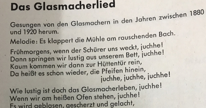 Das Glasmacherlied.