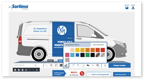 



mySortimo graphics: Einfache und intuitive Bedienung durch professionelle Designvorlagen
