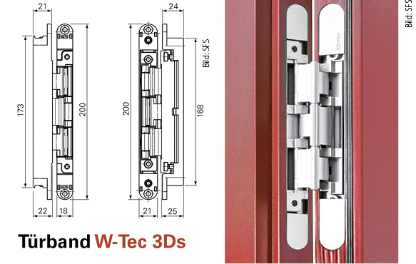
Maßgeschneidert für den Einsatz mit schmalen Profilen: W-Tec 3Ds von SFS wird allen Anforderungen von Architekten, Designern und Türenherstellern gerecht.
