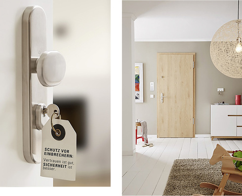 
Die Wohnungstür muss sicher sein, denn die aktuellen Kriminalstatistiken belegen, dass sich über die Hälfte der Einbrecher über diese Tür einen Zugang zur Wohnung verschafft.



