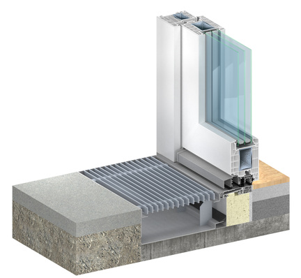 Das Premiumsystem für maximale Barrierefreiheit bei ebenerdigem Einbau auf null Millimeter PremiPlan Plus.