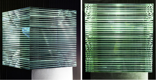



Das auf der glasstec 2018 ausgestellte 50 cm starke Verbundglas sei ein Produktbeispiel dafür, was Finnglas auf diesem Gebiet fertigen kann.
