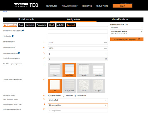 Mit dem Planungstool “TEO“ lassen sich Türen sicher und vor allem auch schnell konfigurieren,