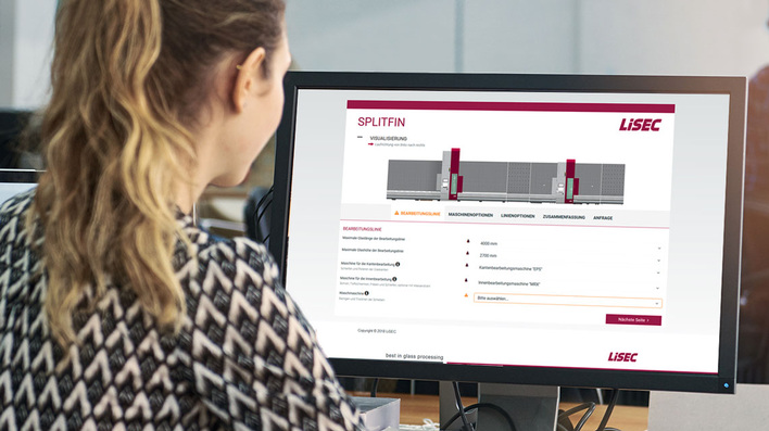 Auf der Suche nach einer neuen Maschine kann der Verarbeiter jetzt auf der Lisec-Website seine Anlage vorab individuell und mit unterschiedlichen Ausstattungen konfigurieren.