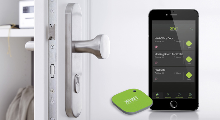 Die Funktionstüren von Garant lassen sich mit dem schlüssellosen Zutrittssystem von Kiwi ausstatten.