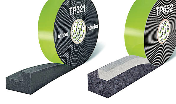 Beispiele aus dem Illbruck-Portfolio: Die Multifunktionsbänder TP321 illmod trioplex eco und TP652 illmod trioplex+