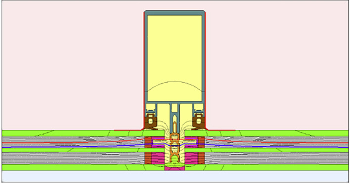 Integriert im 3-fach-Isolierglas einer Alu-Fassadenkonstruktion erreicht Dowsil 3364 in Kombination mit dem Swisspacer Ultimate einen Ucw-Wert von 0,846 W/(m2K).
