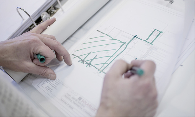 
Solarlux steht seinen Fachhändlern als Partner in der Planungsphase zur Seite.



