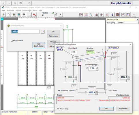 



Picos-FTF, Assistent Berechnung Terrassendach
