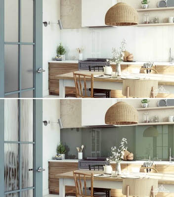 Ob weiß oder grüm mit dem Online-Tool lässt sich jetzt schon vorab testen, in welcher Farbe die Glasrückwand die schönste Atmosphäre bringt.