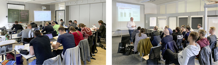 



Unterricht an der Tafel (Touch-Screen) und am lebenden Produkt ist wichtig, um z. B. die richtige Dimensionierung von Fundamenten, Befestigungsmitteln etc. vorzunehmen.
